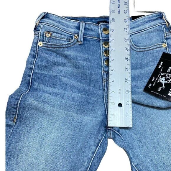 True Religion Starr Jeans Mid Rise Cropped Straight Button Fly‎ Light wash - Picture 6 of 12